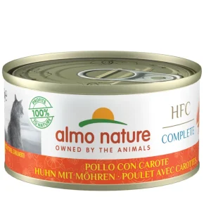 Sparpaket 24 x 70 g Almo Nature HFC Complete Huhn mit Möhren Katzen Nassfutter Wochenendangebot